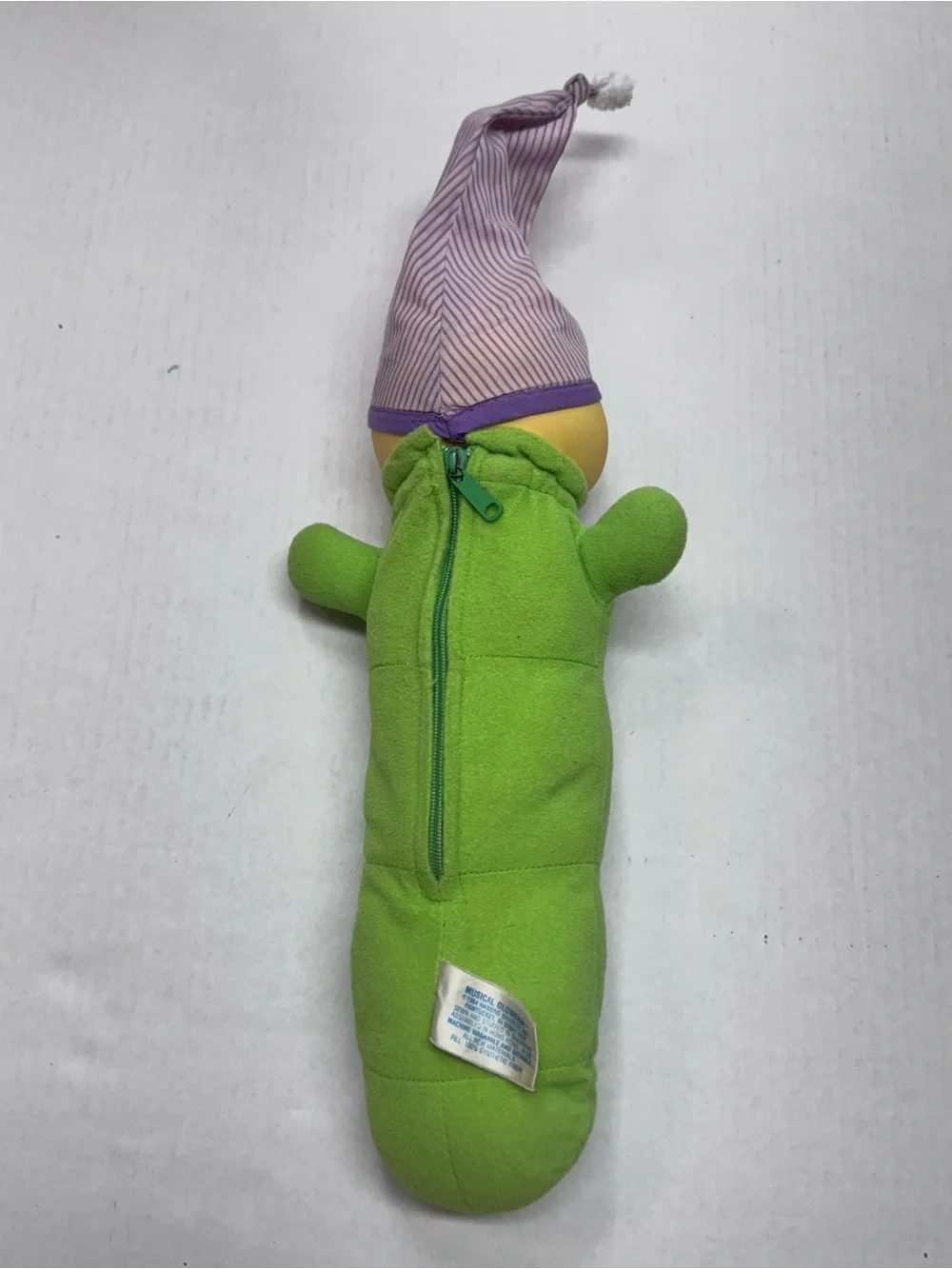 Vintage Hasbro Glo Worm Gloworm Plush Light Up Toy Works Playskool